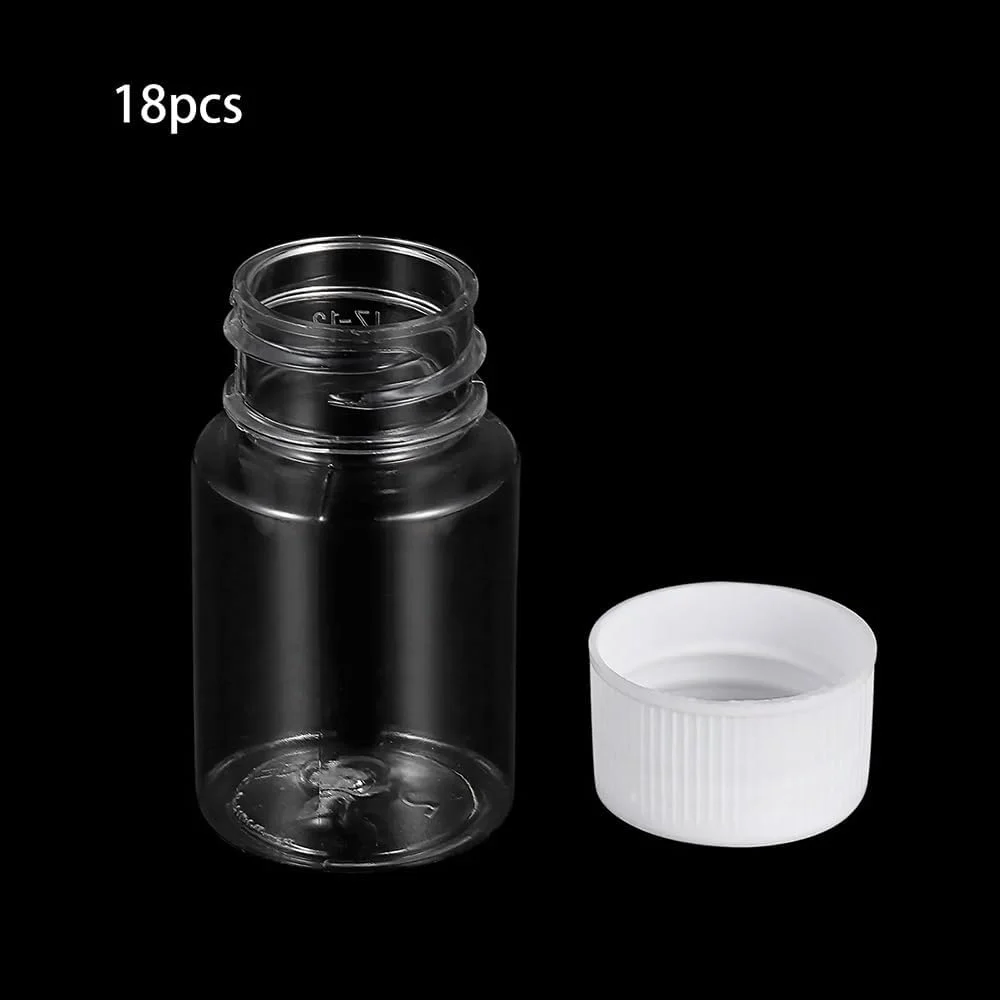 18 عدد بطری دهان گشاد 80 میلی لیتری/2.7 اونس PET پلاستیکی، بطری های ذخیره سازی، ظروف مایع نمونه برای آزمایشگاه 18 عدد بطری دهان گشاد 80 میلی لیتری/2.7 اونس PET پلاستیکی، بطری های ذخیره سازی، ظروف مایع نمونه برای آزمایشگاه