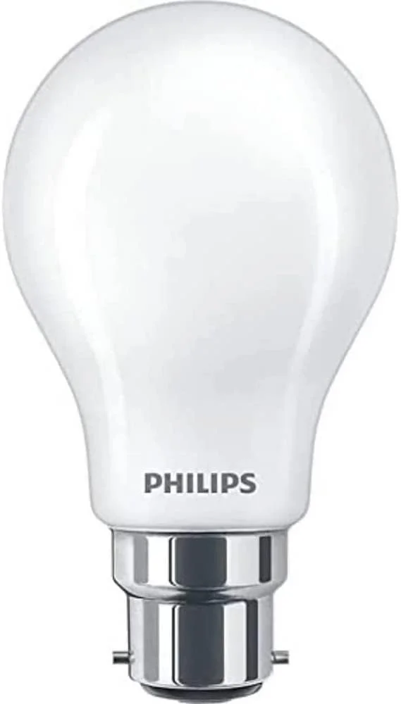 لامپ ال ای دی کلاسیک فیلیپس A60 مات [سرپیچ B22] 40 وات، نور سفید گرم 2700 کلوین، غیر قابل تنظیم نور