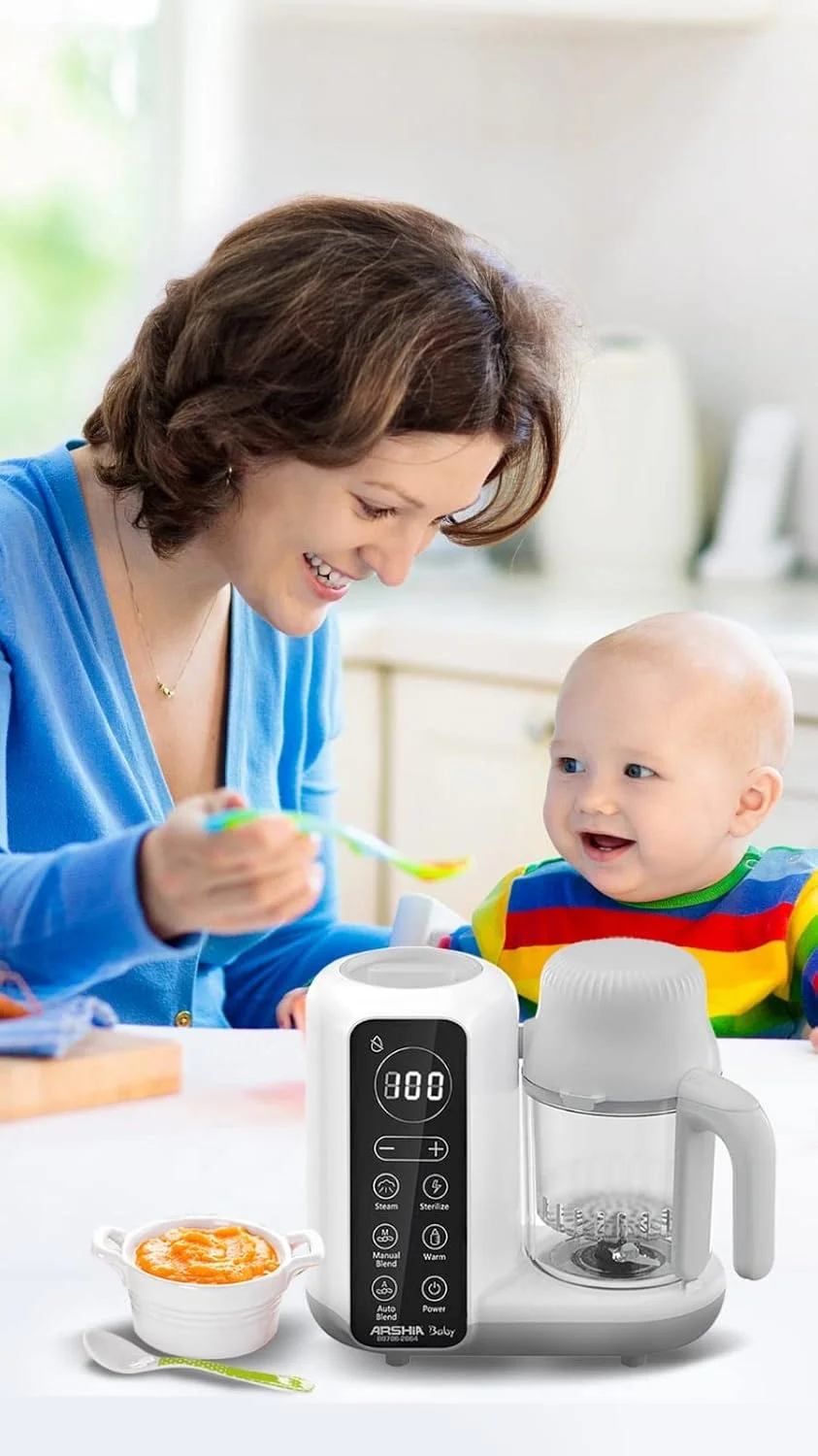 غذاساز کودک دری آرشیا 7 در 1، دستگاه غذاساز کودک، یخ زدایی، سبد بخارپز، مخلوط کن و خردکن، اجاق گاز، بخارپز نرم، پخت سریع BB786-2864 150 وات