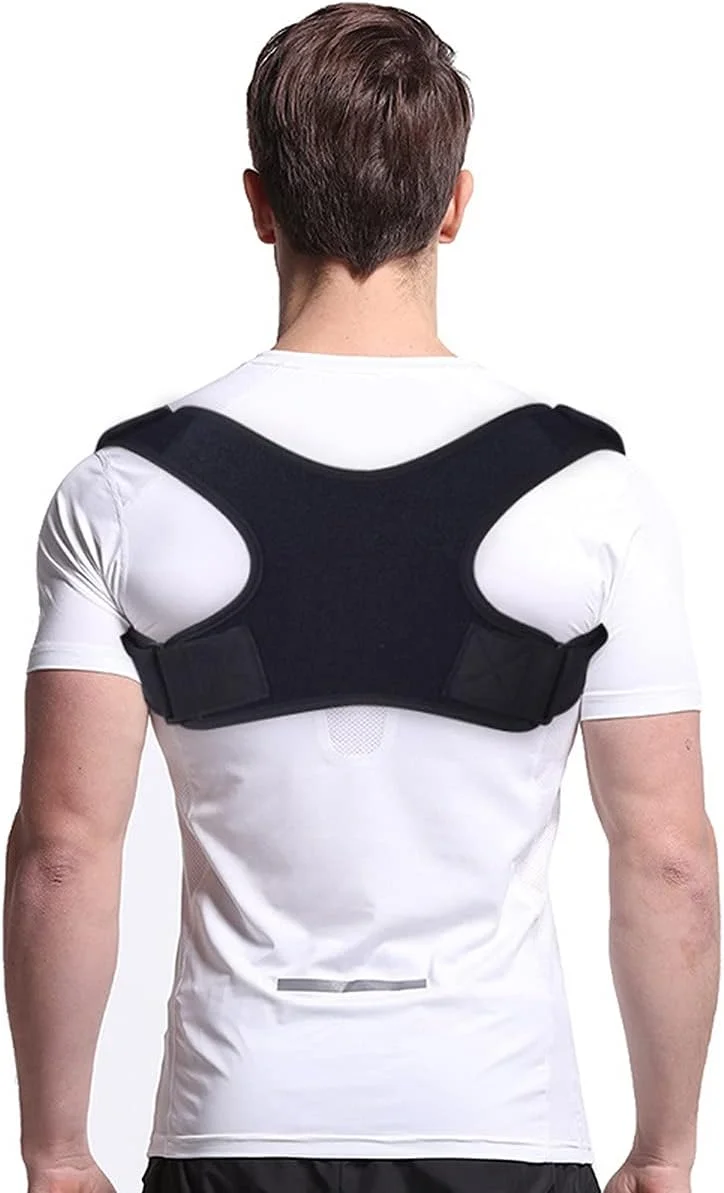 اصلاح کننده وضعیت بدن KASTWAVE برای مردان | بریس قابل تنظیم قسمت بالای کمر با سایز یونیورسال برای ترقوه جهت حمایت از گردن، کمر و تسکین درد شانه، صاف کننده کیفوز، پشتیبانی از ستون فقرات