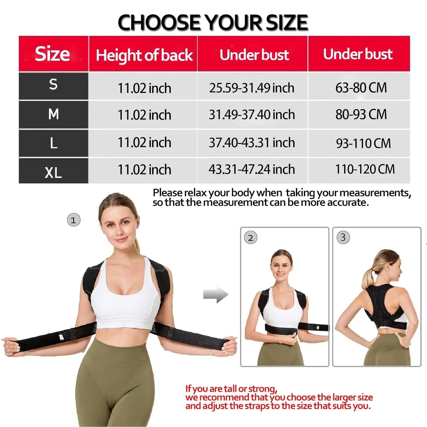 اصلاح کننده وضعیت بدن KASTWAVE برای زنان و مردان - بریس پشتی قابل تنظیم و تنفس پذیر برای تسکین درد و حمایت، صاف کننده برای بهبود وضعیت بدن (سایز L)