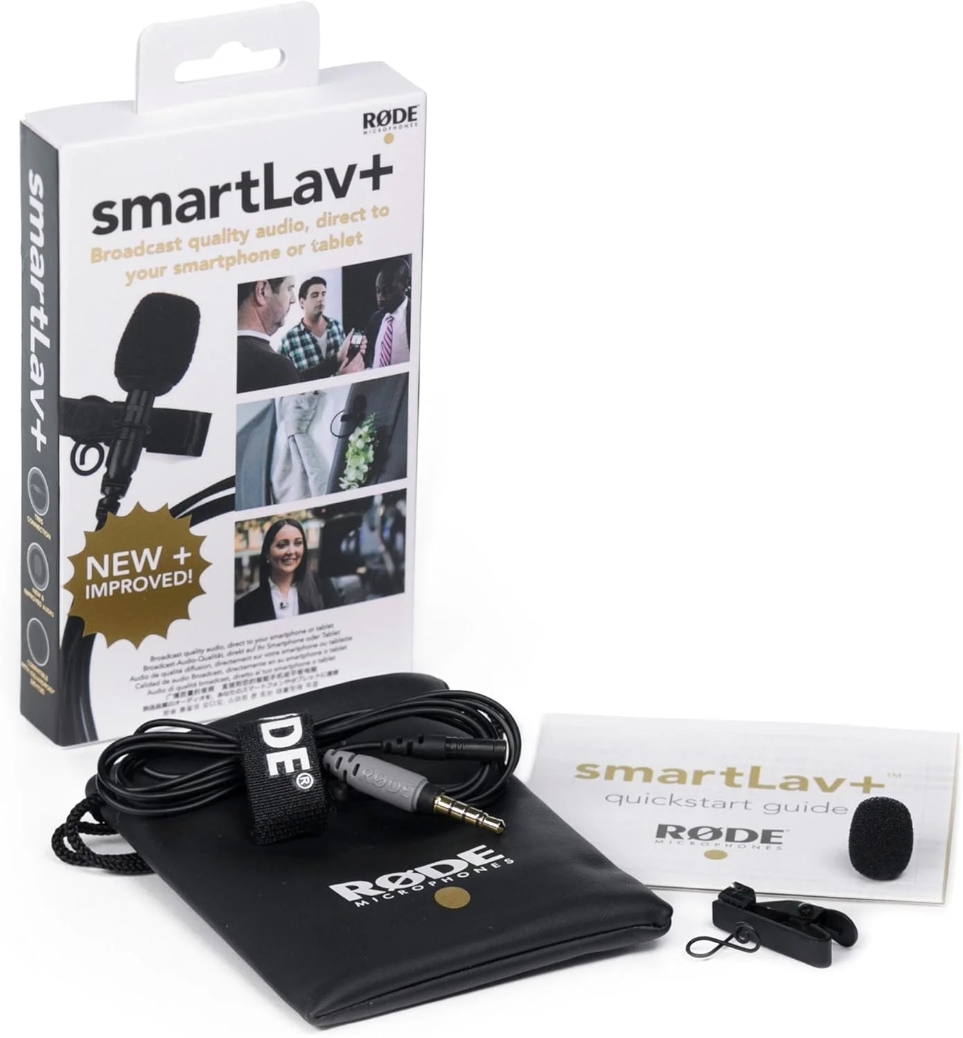 میکروفون یقه‌ای هوشمند RØDE SmartLav+ (بازسازی شده) با کانکتور TRRS برای پخش، فیلم‌سازی، تولید محتوا، ضبط صدا در محل و استودیو