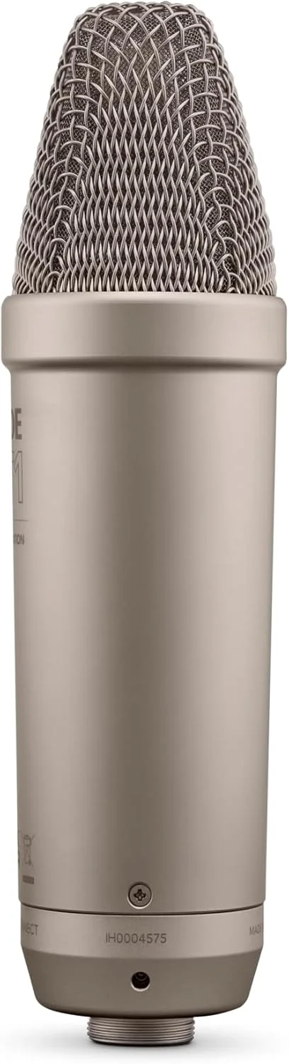 میکروفون کاندنسر استودیویی دیافراگم بزرگ RØDE NT1 نسل پنجم با خروجیهای XLR و USB، به همراه لرزهگیر و پاپ فیلتر برای تولید موسیقی، ضبط وکال و پادکست (نقرهای) میکروفون کاندنسر استودیویی دیافراگم بزرگ RØDE NT1 نسل پنجم با خروجیهای XLR و USB، به همراه لرزهگیر و پاپ فیلتر برای تولید موسیقی، ضبط وکال و پادکست (نقرهای)