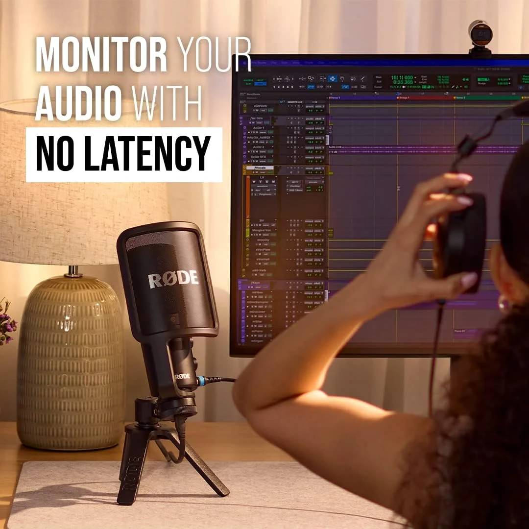 میکروفون USB حرفه ای Røde Nt-Usb+ برای ضبط صدای استثنایی به طور مستقیم بر روی کامپیوتر یا دستگاه تلفن همراه میکروفون USB حرفه ای Røde Nt-Usb+ برای ضبط صدای استثنایی به طور مستقیم بر روی کامپیوتر یا دستگاه تلفن همراه