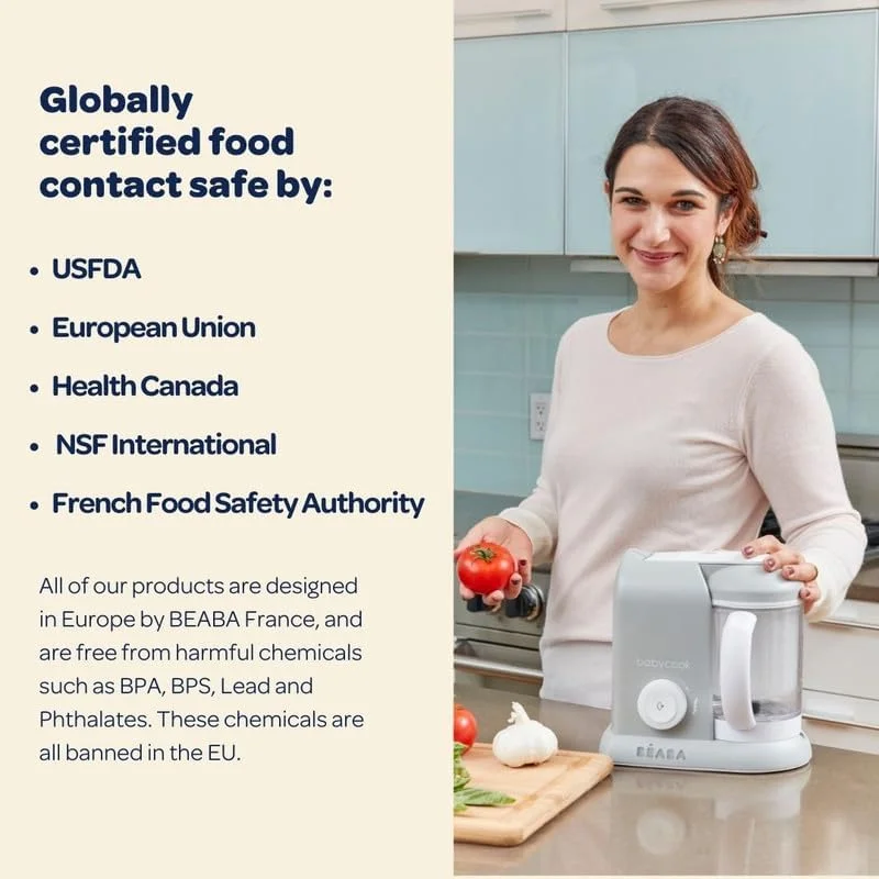 دستگاه غذاساز کودک ب آ با مدل Babycook Pro - قابل شستشو در ماشین ظرفشویی - پخت و پردازش خاکستری