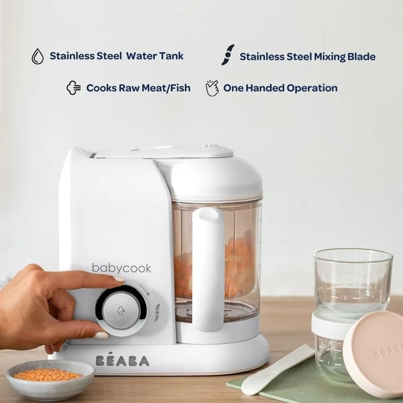 دستگاه غذاساز کودک ب آ با مدل Babycook Pro - قابل شستشو در ماشین ظرفشویی - پخت و پردازش خاکستری