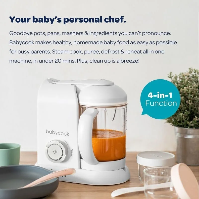 دستگاه غذاساز کودک ب آ با مدل Babycook Pro - قابل شستشو در ماشین ظرفشویی - پخت و پردازش خاکستری