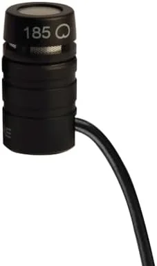 میکروفون یقه ای کندانسر کاردیود Shure WL185 با کانکتور TA4F/TQG برای استفاده با سیستم های بی سیم Shure، مشکی میکروفون یقه ای کندانسر کاردیود Shure WL185 با کانکتور TA4F/TQG برای استفاده با سیستم های بی سیم Shure، مشکی