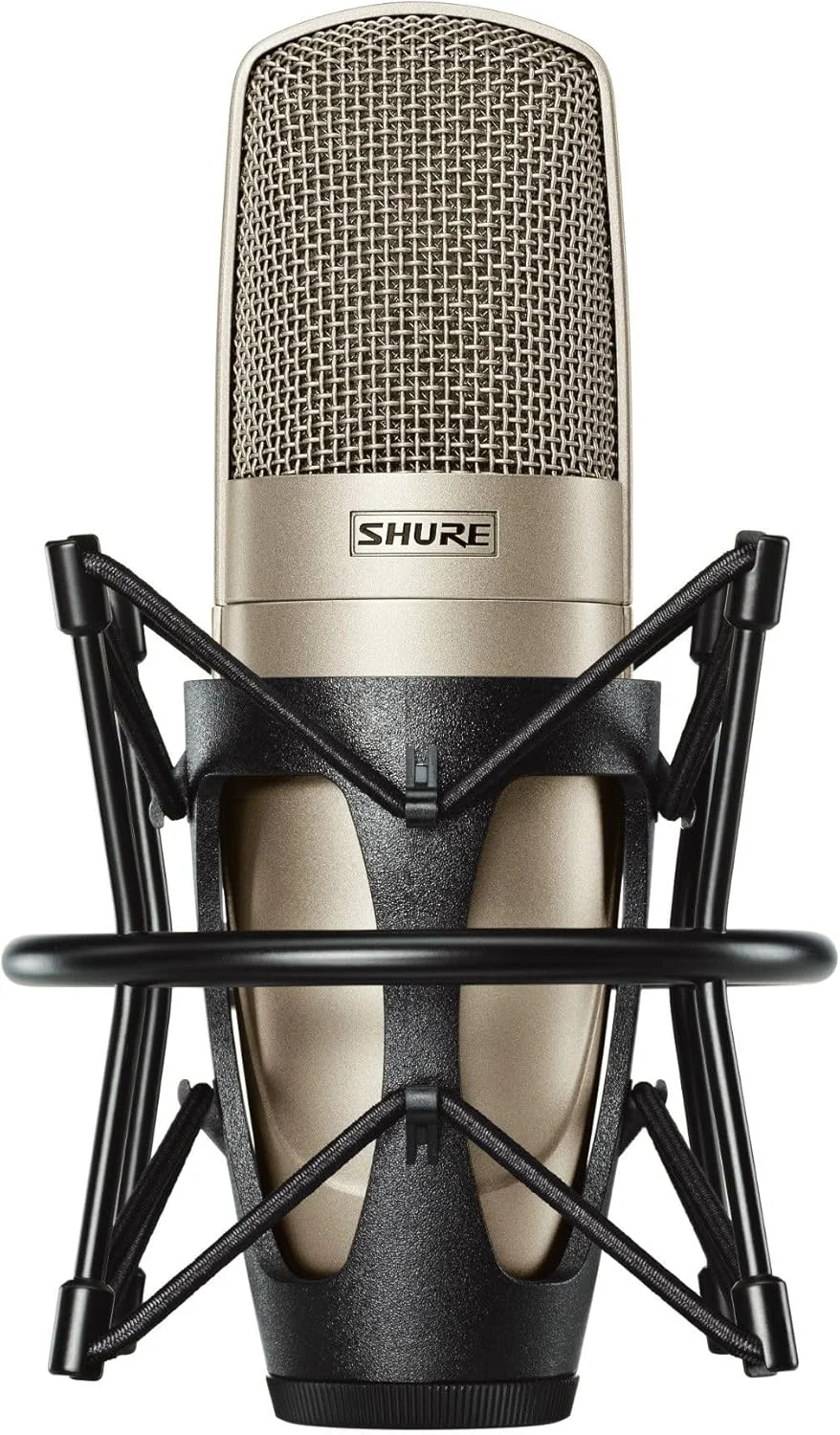 میکروفون استودیویی کندانسر کاردیوید تک دیافراگم Shure KSM32/SL با روکش برجسته، شامپاین میکروفون استودیویی کندانسر کاردیوید تک دیافراگم Shure KSM32/SL با روکش برجسته، شامپاین
