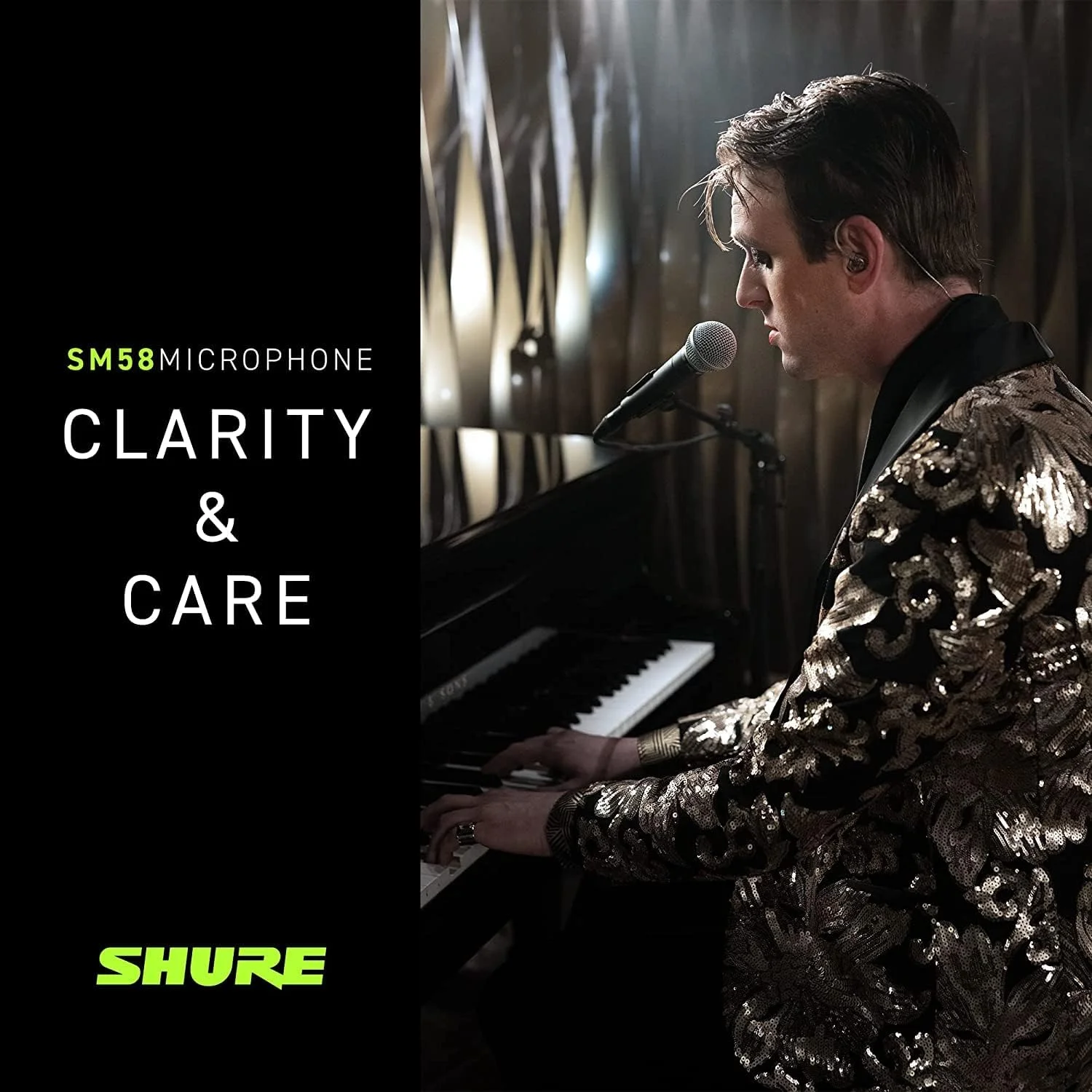 میکروفون وکال داینامیک کاردیوید Shure SM58-LC، مناسب استودیو، کاردیوید، برای اجرای زنده، ضبط خانگی و پادکست