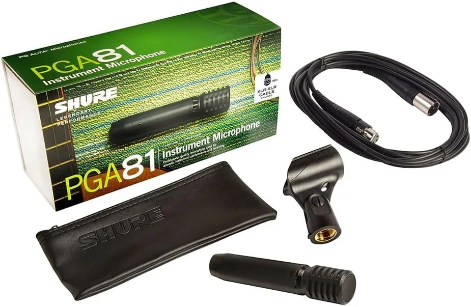 میکروفون ساز کندانسور Shure Pga81، الگوی کاردیوئید برای ضبط صدای حرفه ای، اجرای زنده و آماده استودیو، مشکی، Pga81-XLR میکروفون ساز کندانسور Shure Pga81، الگوی کاردیوئید برای ضبط صدای حرفه ای، اجرای زنده و آماده استودیو، مشکی، Pga81-XLR