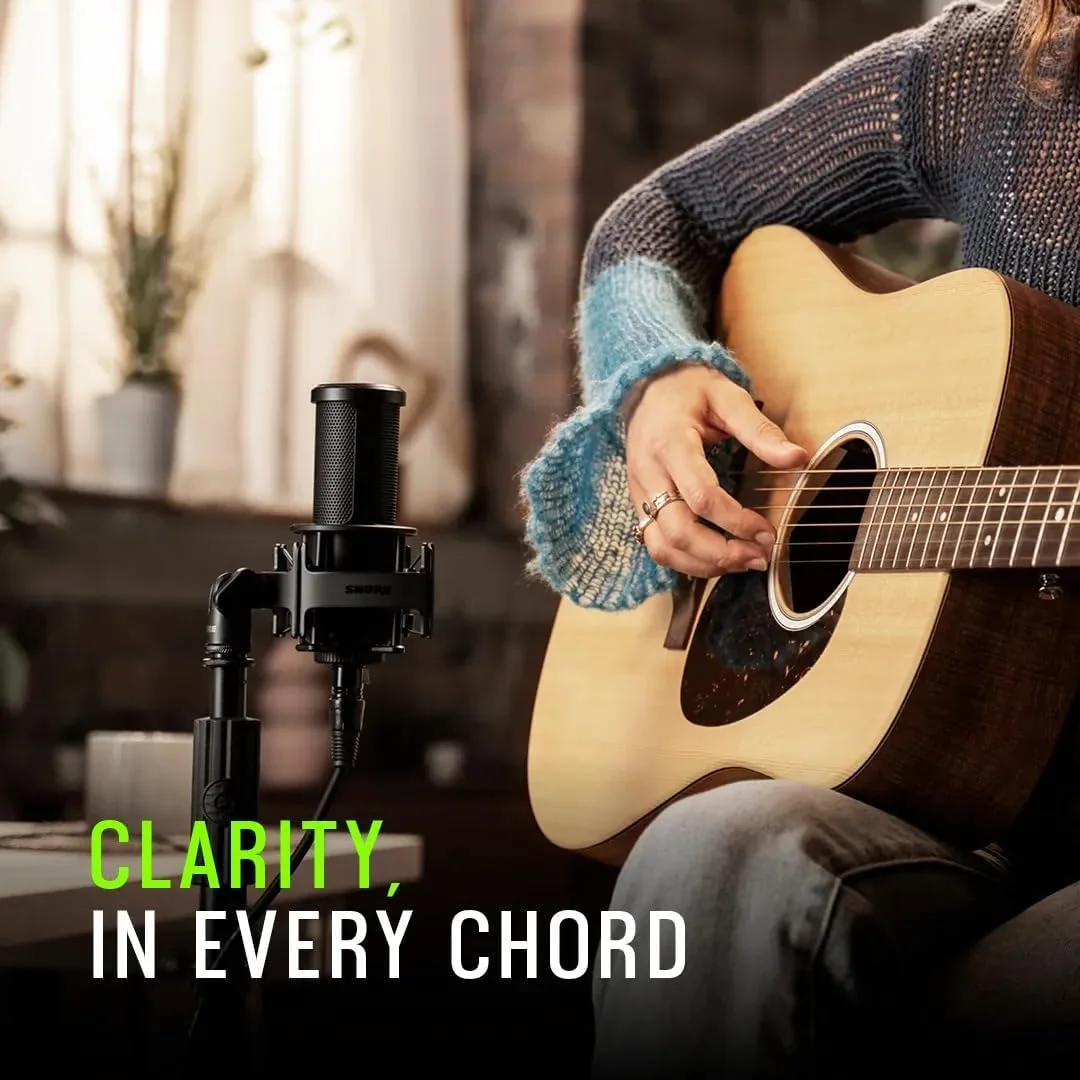 میکروفون استودیویی Shure SM4، میکروفون کاندنسر XLR استودیوی خانگی بهینه شده برای وکال های نرم تا سازهای بلند با صدای آماده میکس - ساختار تمام فلزی (SM4-K) میکروفون استودیویی Shure SM4، میکروفون کاندنسر XLR استودیوی خانگی بهینه شده برای وکال های نرم تا سازهای بلند با صدای آماده میکس - ساختار تمام فلزی (SM4-K)