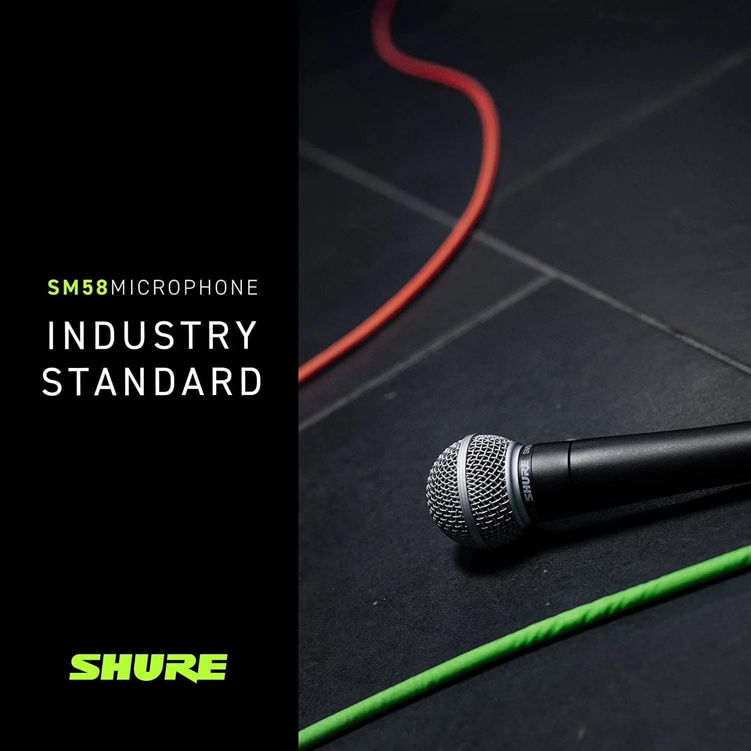 میکروفون وکال داینامیک کاردیوید Shure SM58-LC، مناسب استودیو، کاردیوید، برای اجرای زنده، ضبط خانگی و پادکست
