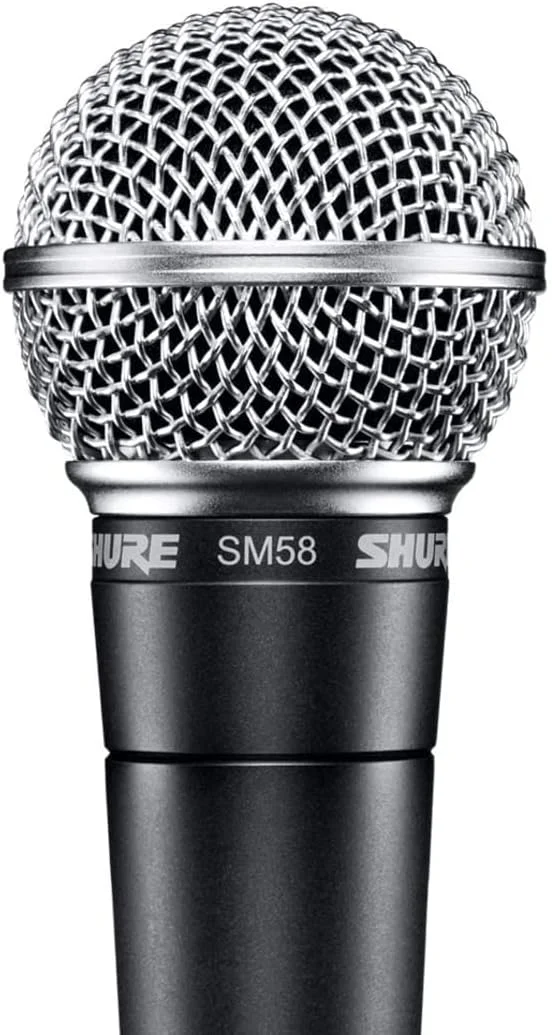 میکروفون وکال داینامیک کاردیوید Shure SM58-LC، مناسب استودیو، کاردیوید، برای اجرای زنده، ضبط خانگی و پادکست