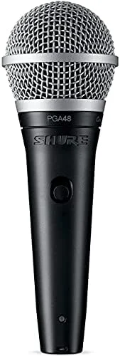 میکروفون داینامیک کاردیود Shure PGA48، استودیوی ضبط صدا، بازی های رایانه ای، پادکست و پخش زنده، شامل کابل XLR به XLR، مشکی میکروفون داینامیک کاردیود Shure PGA48، استودیوی ضبط صدا، بازی های رایانه ای، پادکست و پخش زنده، شامل کابل XLR به XLR، مشکی