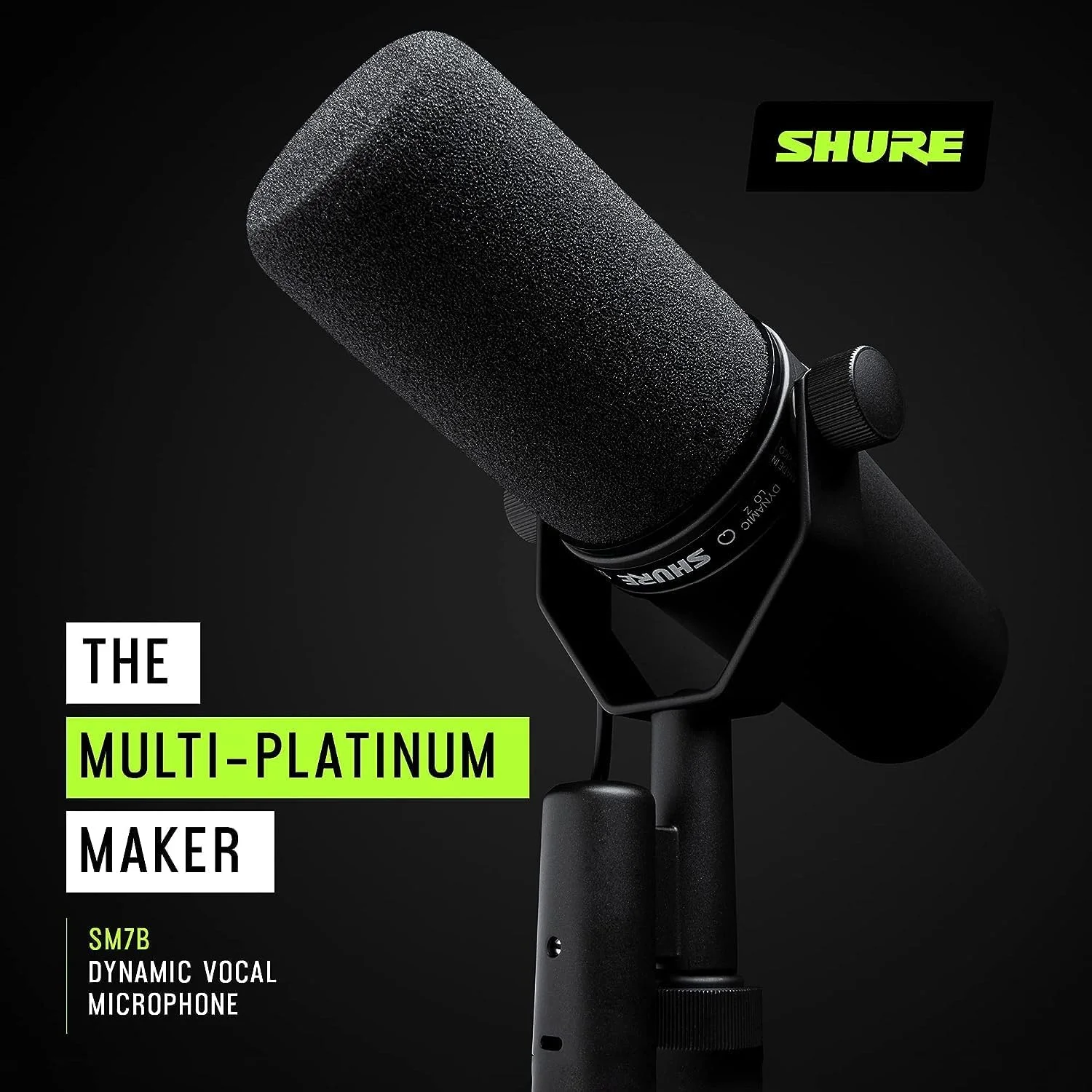میکروفون استودیویی کاردیوید Shure SM7B + رابط دیجیتال XLR به USB Shure MVX2U با جک هدفون میکروفون استودیویی کاردیوید Shure SM7B + رابط دیجیتال XLR به USB Shure MVX2U با جک هدفون