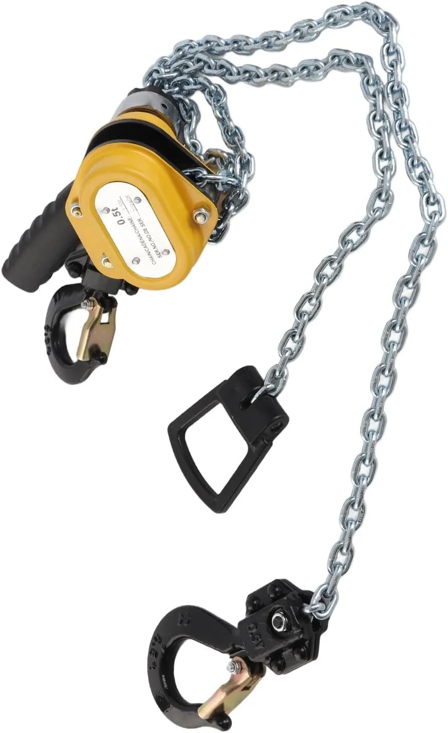 بلوک اهرمی Gearwell، قرقره بالابر، ابزار بالابر جغجغه ای، مینی بلوک زنجیری با زنجیر 1.5 متری و ظرفیت بار 500 کیلوگرم