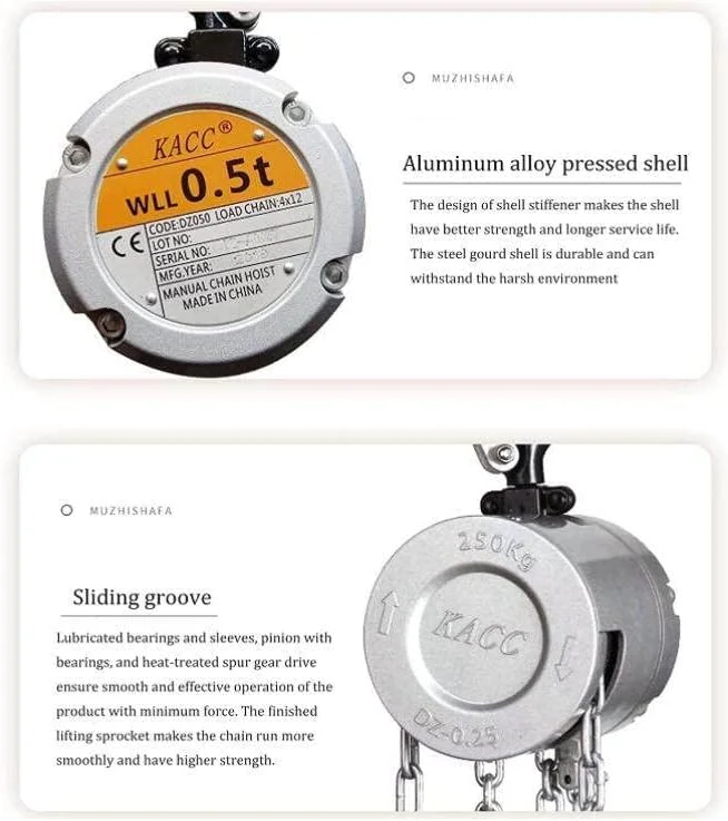 بالابر زنجیری دستی، قلاب های سنگین تجاری فولادی برای بلند کردن، کشیدن، ساخت و ساز، ساختمان، گاراژها، انبار، ماشین آلات خودرو، 500 کیلوگرم * 3 متر بالابر زنجیری دستی، قلاب های سنگین تجاری فولادی برای بلند کردن، کشیدن، ساخت و ساز، ساختمان، گاراژها، انبار، ماشین آلات خودرو، 500 کیلوگرم * 3 متر