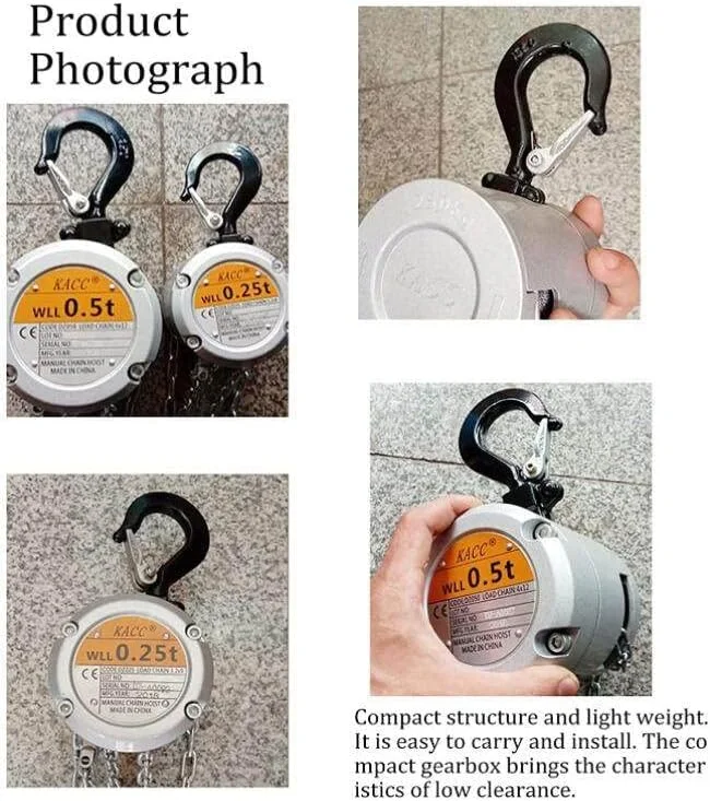 بالابر زنجیری دستی، قلاب های سنگین تجاری فولادی برای بلند کردن، کشیدن، ساخت و ساز، ساختمان، گاراژها، انبار، ماشین آلات خودرو، 500 کیلوگرم * 3 متر بالابر زنجیری دستی، قلاب های سنگین تجاری فولادی برای بلند کردن، کشیدن، ساخت و ساز، ساختمان، گاراژها، انبار، ماشین آلات خودرو، 500 کیلوگرم * 3 متر