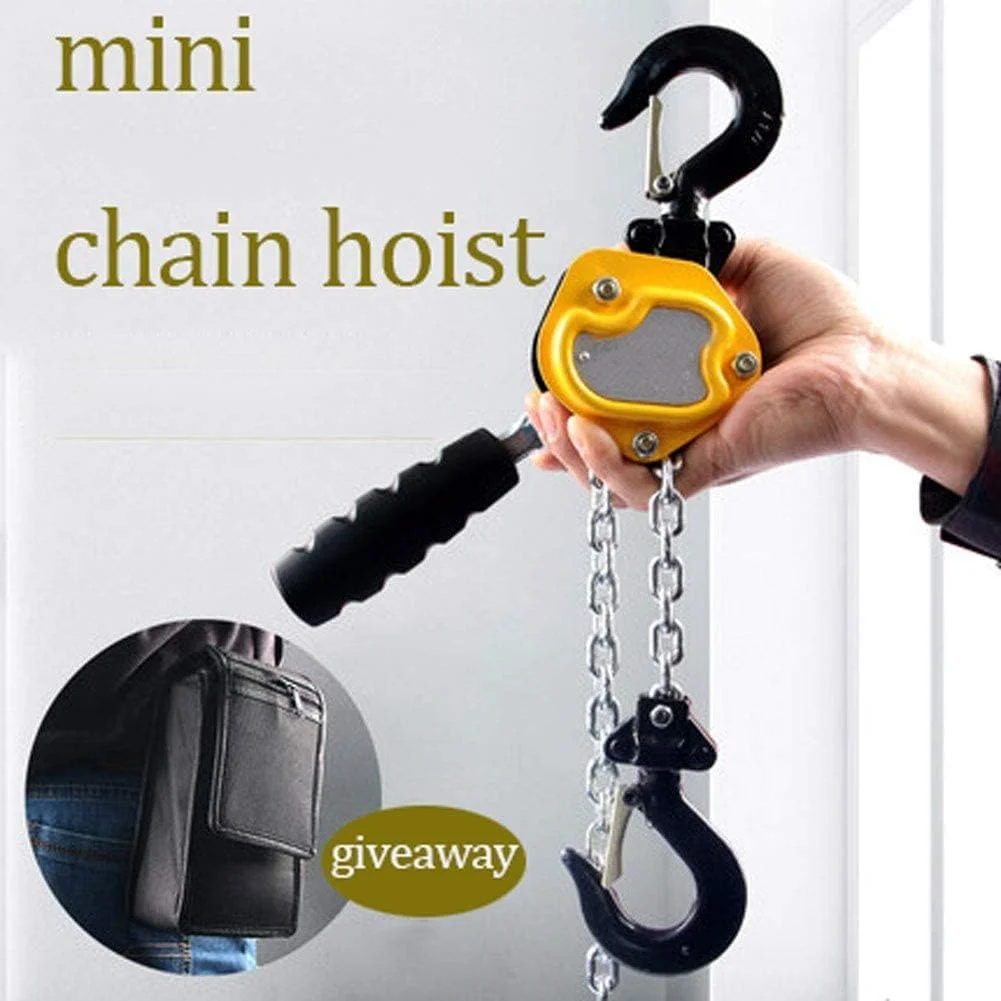 بالابر زنجیری دستی 0.5 تنی با اهرم، قرقره، وینچ و زنجیر گالوانیزه 1.5 متری/3 متری ارگونومیک بالابر زنجیری دستی 0.5 تنی با اهرم، قرقره، وینچ و زنجیر گالوانیزه 1.5 متری/3 متری ارگونومیک