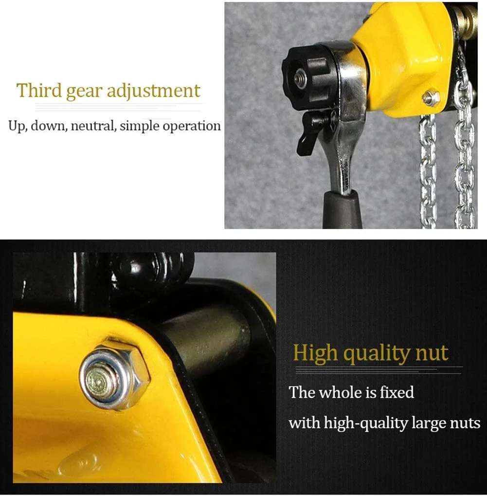 بالابر زنجیری دستی 0.5 تنی با اهرم، قرقره، وینچ و زنجیر گالوانیزه 1.5 متری/3 متری ارگونومیک بالابر زنجیری دستی 0.5 تنی با اهرم، قرقره، وینچ و زنجیر گالوانیزه 1.5 متری/3 متری ارگونومیک