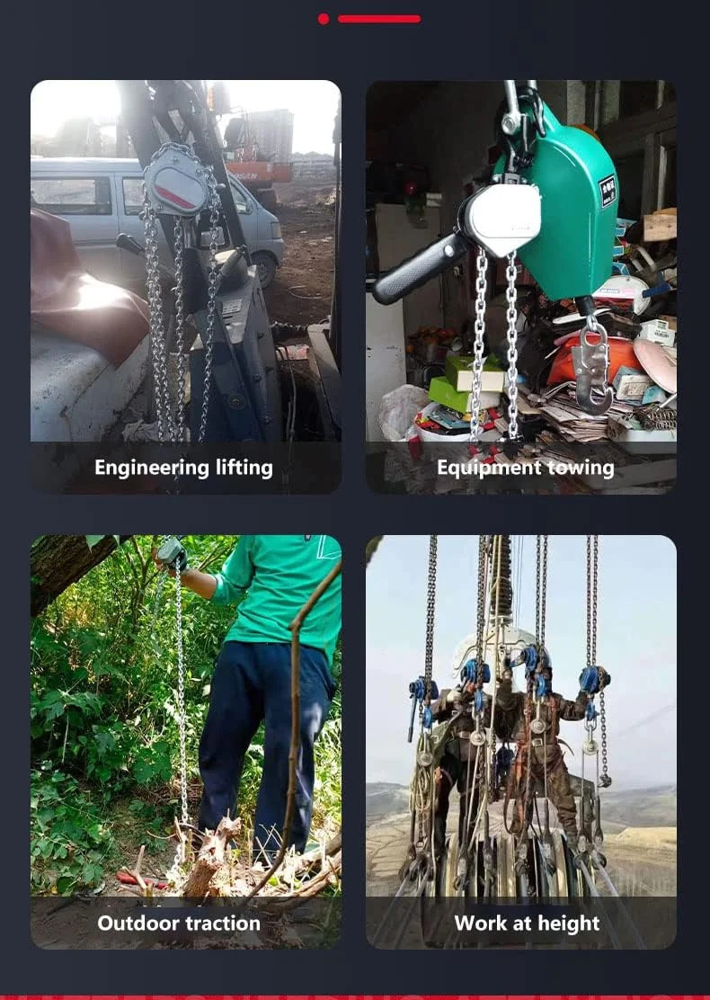 بالابر زنجیری دستی 0.5 تنی با اهرم، قرقره، وینچ و زنجیر گالوانیزه 1.5 متری/3 متری ارگونومیک بالابر زنجیری دستی 0.5 تنی با اهرم، قرقره، وینچ و زنجیر گالوانیزه 1.5 متری/3 متری ارگونومیک