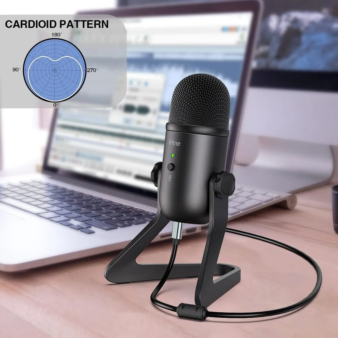 میکروفون USB پادکست FIFINE برای ضبط و استریم روی کامپیوتر و مک، میکروفون گیمینگ کاندنسر برای PS4. خروجی هدفون و کنترل صدا، کنترل گین میکروفون، دکمه قطع صدا برای وکال، یوتیوب (K678) میکروفون USB پادکست FIFINE برای ضبط و استریم روی کامپیوتر و مک، میکروفون گیمینگ کاندنسر برای PS4. خروجی هدفون و کنترل صدا، کنترل گین میکروفون، دکمه قطع صدا برای وکال، یوتیوب (K678)