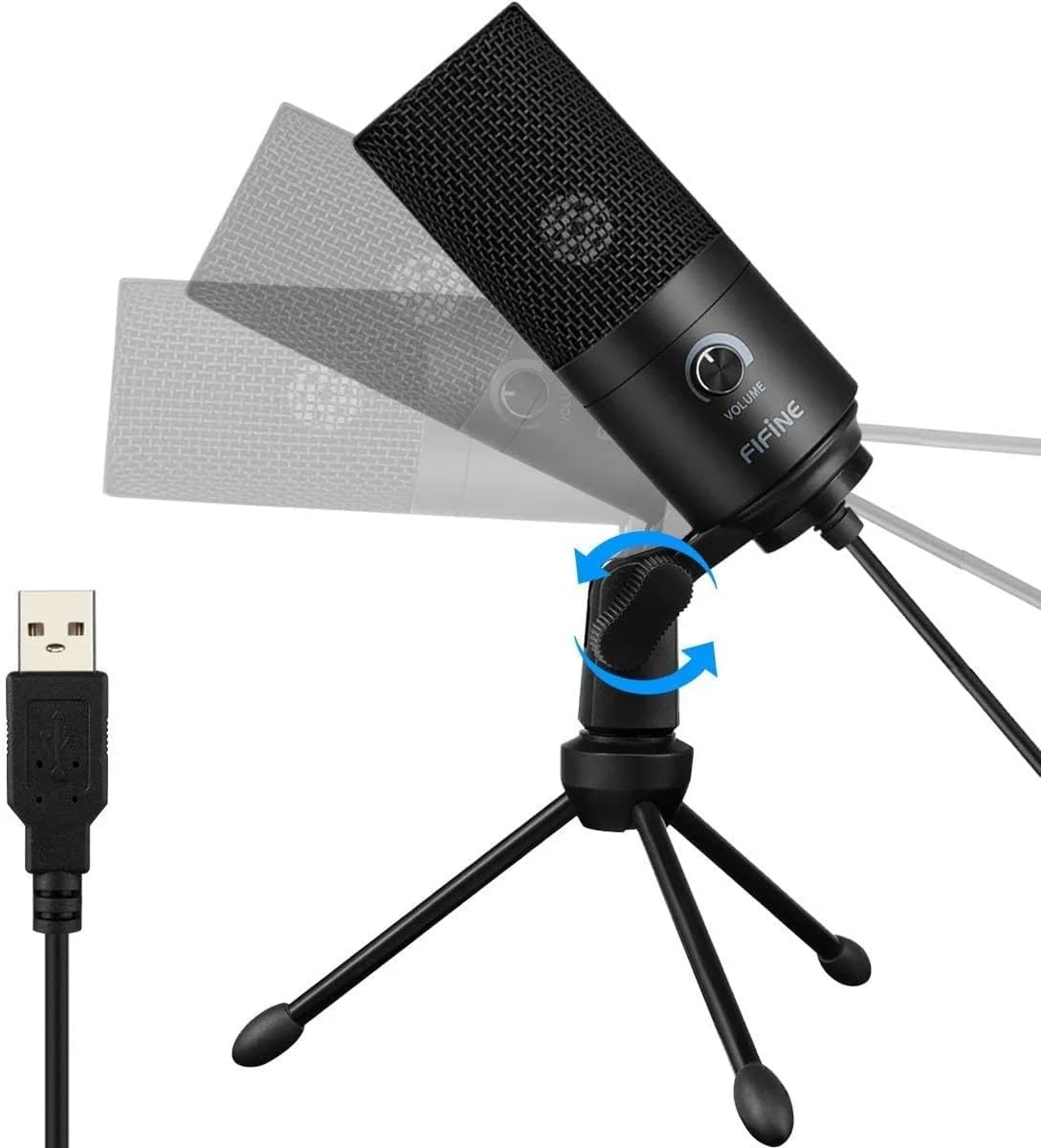 میکروفون USB FIFINE برای بازی های رایانه ای، میکروفون برای مک PS4 PS5، میکروفون پادکست با پایه، میکروفون خازنی ضبط با کیفیت استودیو برای استریم، استودیو، مشکی میکروفون USB FIFINE برای بازی های رایانه ای، میکروفون برای مک PS4 PS5، میکروفون پادکست با پایه، میکروفون خازنی ضبط با کیفیت استودیو برای استریم، استودیو، مشکی