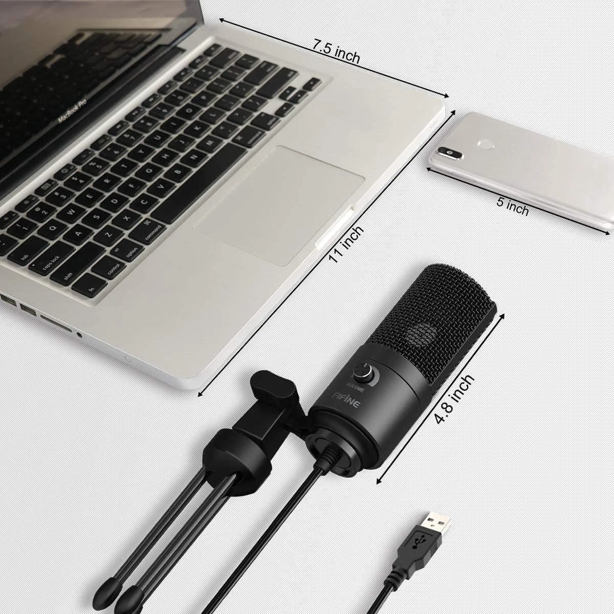میکروفون USB FIFINE برای بازی های رایانه ای، میکروفون برای مک PS4 PS5، میکروفون پادکست با پایه، میکروفون خازنی ضبط با کیفیت استودیو برای استریم، استودیو، مشکی میکروفون USB FIFINE برای بازی های رایانه ای، میکروفون برای مک PS4 PS5، میکروفون پادکست با پایه، میکروفون خازنی ضبط با کیفیت استودیو برای استریم، استودیو، مشکی