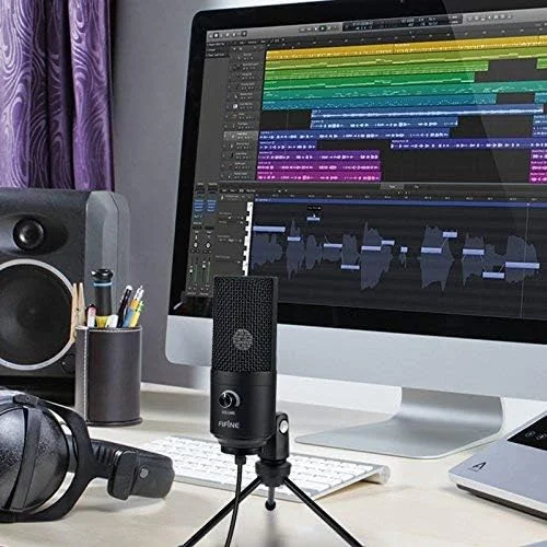 میکروفون USB FIFINE برای بازی های رایانه ای، میکروفون برای مک PS4 PS5، میکروفون پادکست با پایه، میکروفون خازنی ضبط با کیفیت استودیو برای استریم، استودیو، مشکی میکروفون USB FIFINE برای بازی های رایانه ای، میکروفون برای مک PS4 PS5، میکروفون پادکست با پایه، میکروفون خازنی ضبط با کیفیت استودیو برای استریم، استودیو، مشکی