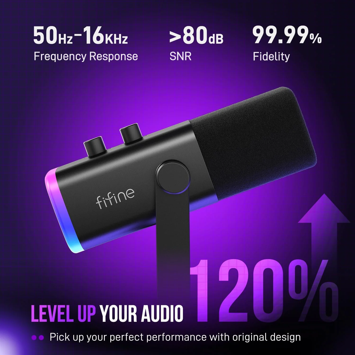 میکروفون داینامیک XLR/USB FIFINE برای ضبط پادکست، میکروفون استریمینگ گیمینگ کامپیوتر PC با نور RGB، دکمه قطع صدا، جک هدفون، پایه رومیزی، میکروفون وکال برای آواز خواندن در یوتیوب - AmpliGame AM8 میکروفون داینامیک XLR/USB FIFINE برای ضبط پادکست، میکروفون استریمینگ گیمینگ کامپیوتر PC با نور RGB، دکمه قطع صدا، جک هدفون، پایه رومیزی، میکروفون وکال برای آواز خواندن در یوتیوب - AmpliGame AM8