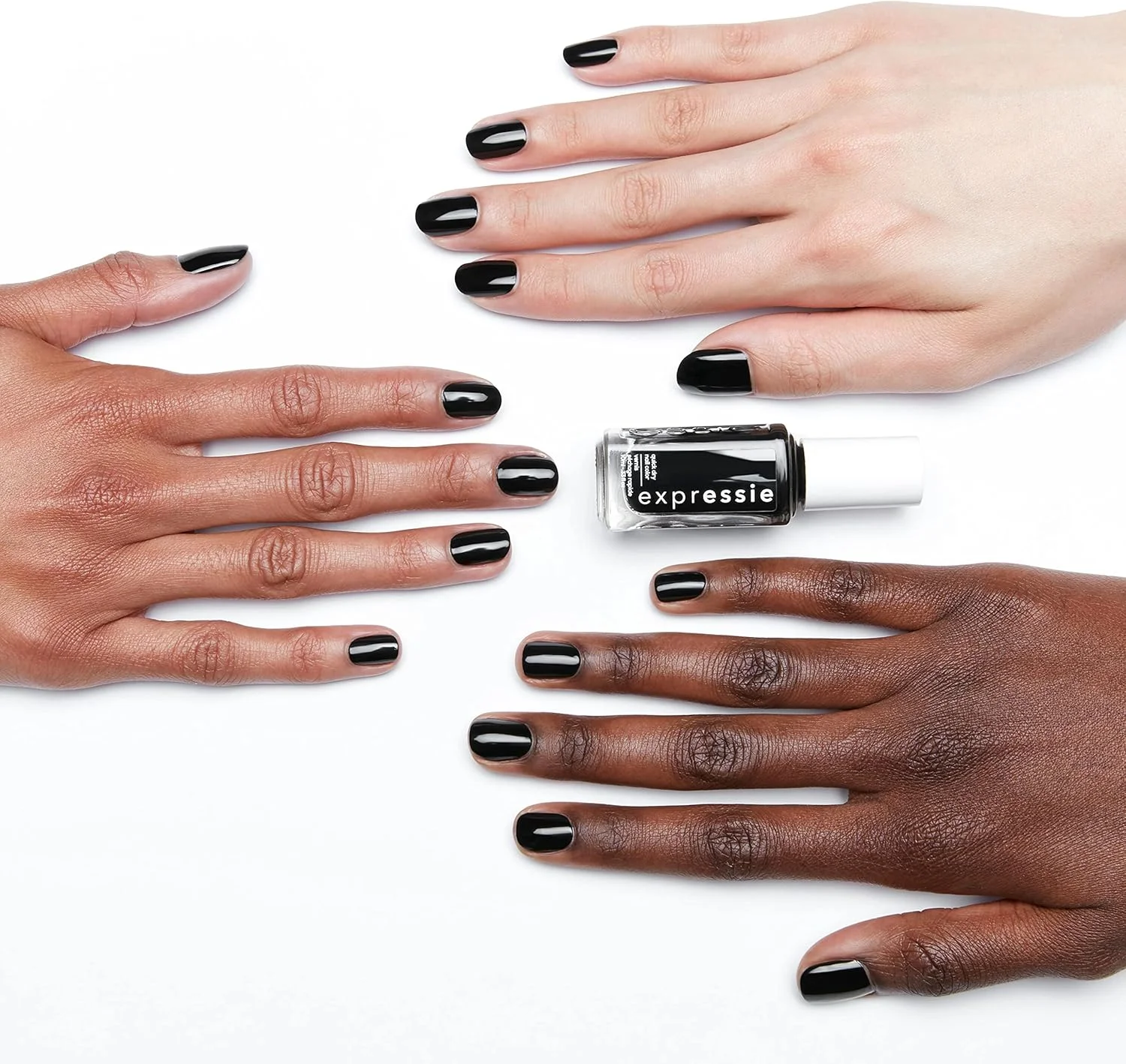 لاک ناخن خشک‌شونده سریع Essie expressie، رنگ Now Or Never، مشکی، 10 میلی‌لیتر