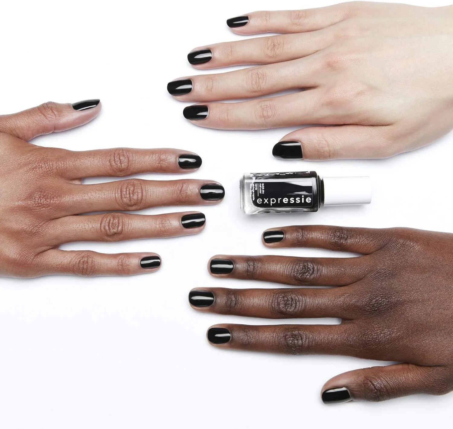 لاک ناخن خشک‌شونده سریع Essie expressie، رنگ Now Or Never، مشکی، 10 میلی‌لیتر