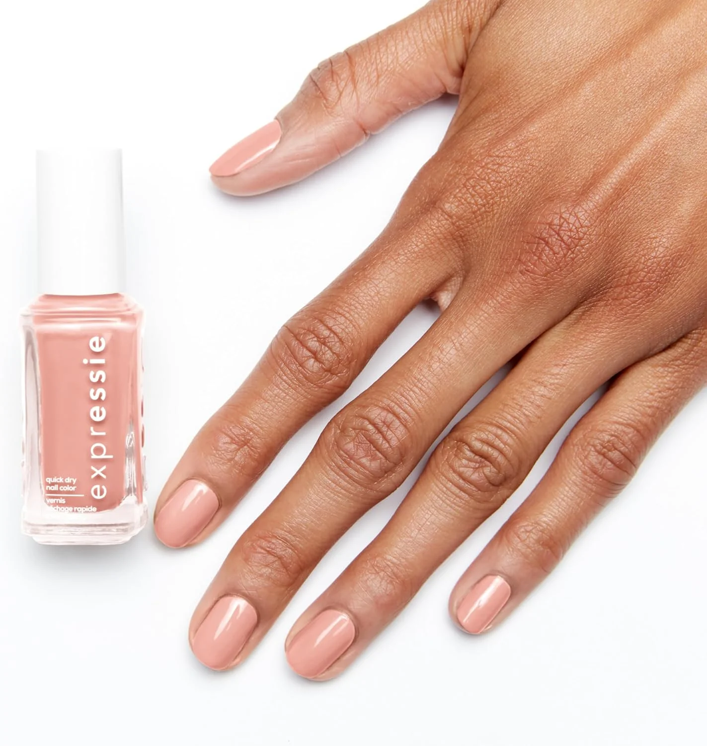 لاک ناخن سریع خشک شو Essie expressie، وگان و فاقد 8 ماده مضر، صورتی بژ ملایم، Crop Top & Roll، 10 میلی لیتر