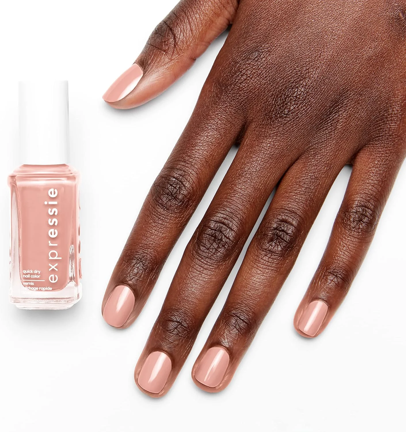 لاک ناخن سریع خشک شو Essie expressie، وگان و فاقد 8 ماده مضر، صورتی بژ ملایم، Crop Top & Roll، 10 میلی لیتر