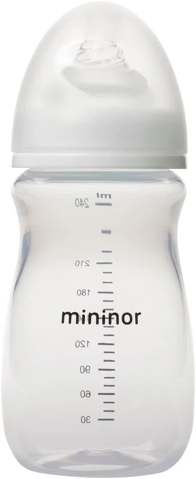 شیشه شیر ضد نفخ کودک مینینور - 240 میلی لیتر