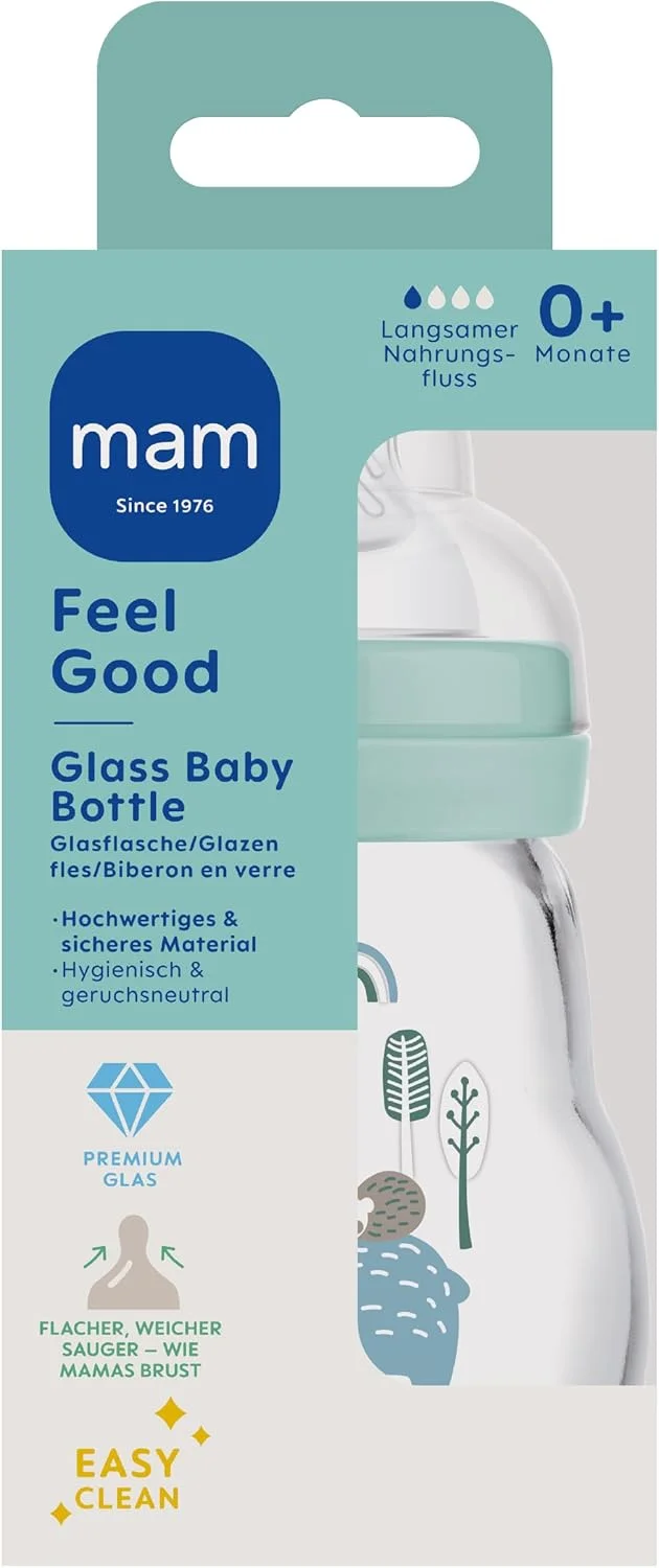 شیشه شیر پیرکس نوزاد مام مدل Feel Good (170 میلی لیتر)، شیشه شیر با دهانه عریض، شیشه شیر بادوام با سرشیشه سایز 1، از بدو تولد، طرح خرس/جوجه تیغی شیشه شیر پیرکس نوزاد مام مدل Feel Good (170 میلی لیتر)، شیشه شیر با دهانه عریض، شیشه شیر بادوام با سرشیشه سایز 1، از بدو تولد، طرح خرس/جوجه تیغی