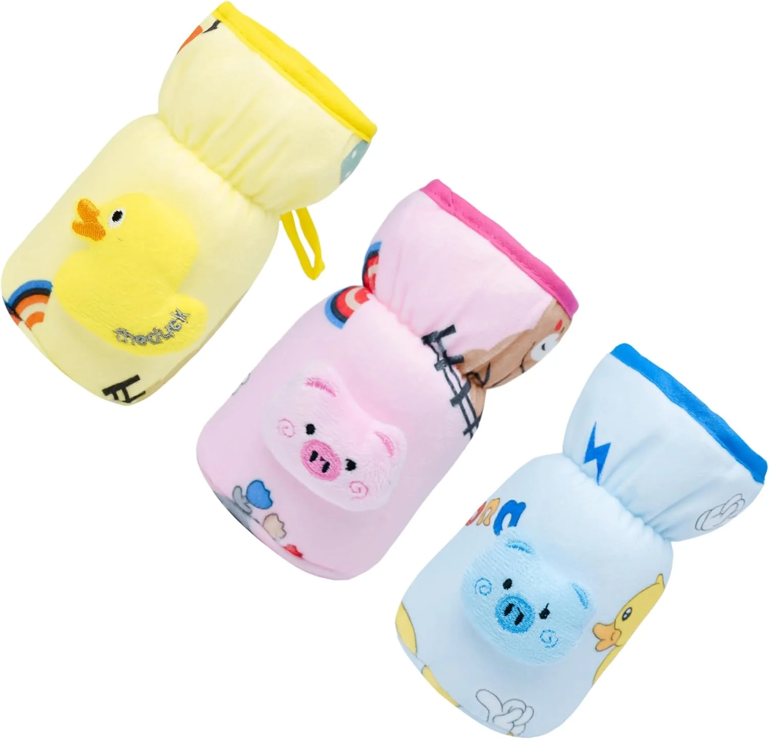 روکش بطری شیر نرم و مخملی کشسان کودک THE LITTLE LOOKERS با بند نگهدارنده آسان | طرح چاپی کلی متحرک زیبا، بسته 3 عددی (صورتی، زرد و آبی، گردن باریک 120 میلی لیتر/4 اونس) روکش بطری شیر نرم و مخملی کشسان کودک THE LITTLE LOOKERS با بند نگهدارنده آسان | طرح چاپی کلی متحرک زیبا، بسته 3 عددی (صورتی، زرد و آبی، گردن باریک 120 میلی لیتر/4 اونس)