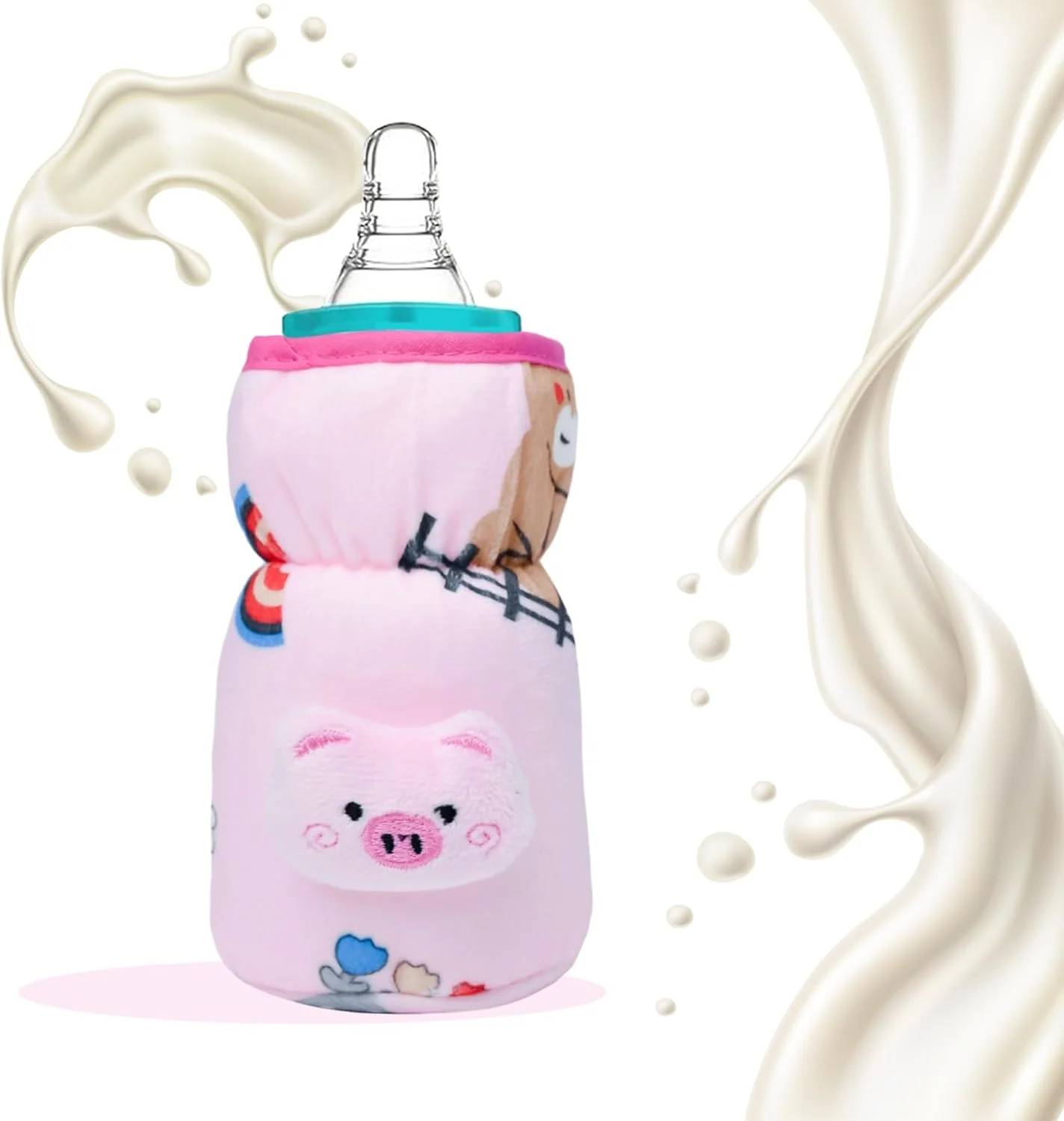 روکش بطری شیر نرم و مخملی کشسان کودک THE LITTLE LOOKERS با بند نگهدارنده آسان | طرح چاپی کلی متحرک زیبا، بسته 3 عددی (صورتی، زرد و آبی، گردن باریک 120 میلی لیتر/4 اونس) روکش بطری شیر نرم و مخملی کشسان کودک THE LITTLE LOOKERS با بند نگهدارنده آسان | طرح چاپی کلی متحرک زیبا، بسته 3 عددی (صورتی، زرد و آبی، گردن باریک 120 میلی لیتر/4 اونس)