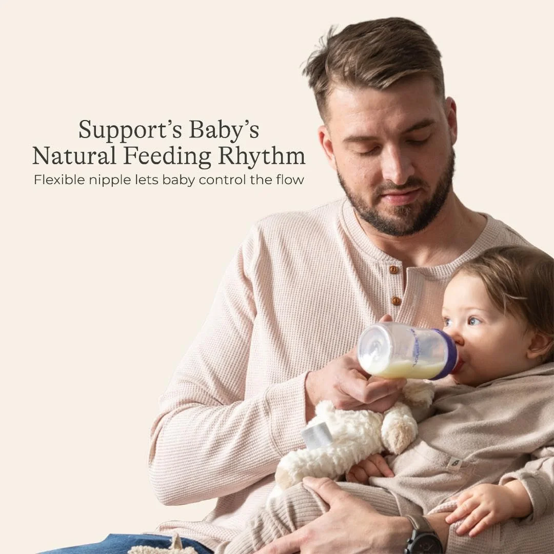 شیشه شیر کودک لانسینو برای نوزادان شیرخوار، 240 میلی لیتر، 3 عدد، شامل 3 سرشیشه با جریان متوسط (سایز 3M) شیشه شیر کودک لانسینو برای نوزادان شیرخوار، 240 میلی لیتر، 3 عدد، شامل 3 سرشیشه با جریان متوسط (سایز 3M)