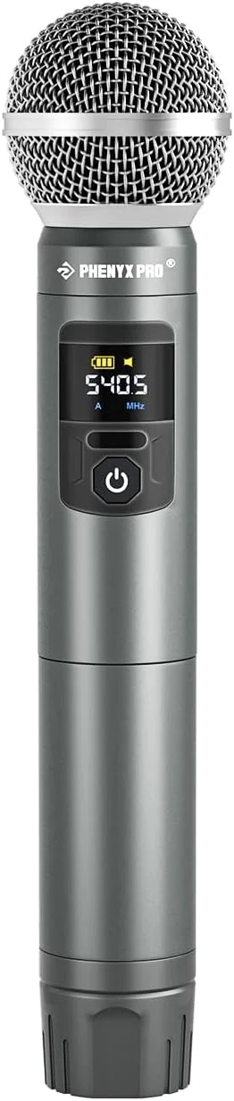 فرستنده میکروفون دستی بی سیم UHF Phenyx Pro PTU-52 با 30 فرکانس قابل انتخاب