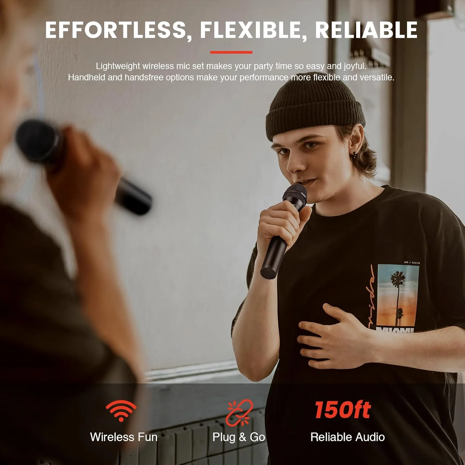 سیستم میکروفون بی سیم VHF Phenyx Pro، با میکروفون دستی، میکروفون هدست، میکروفون یقه ای، بادی پک