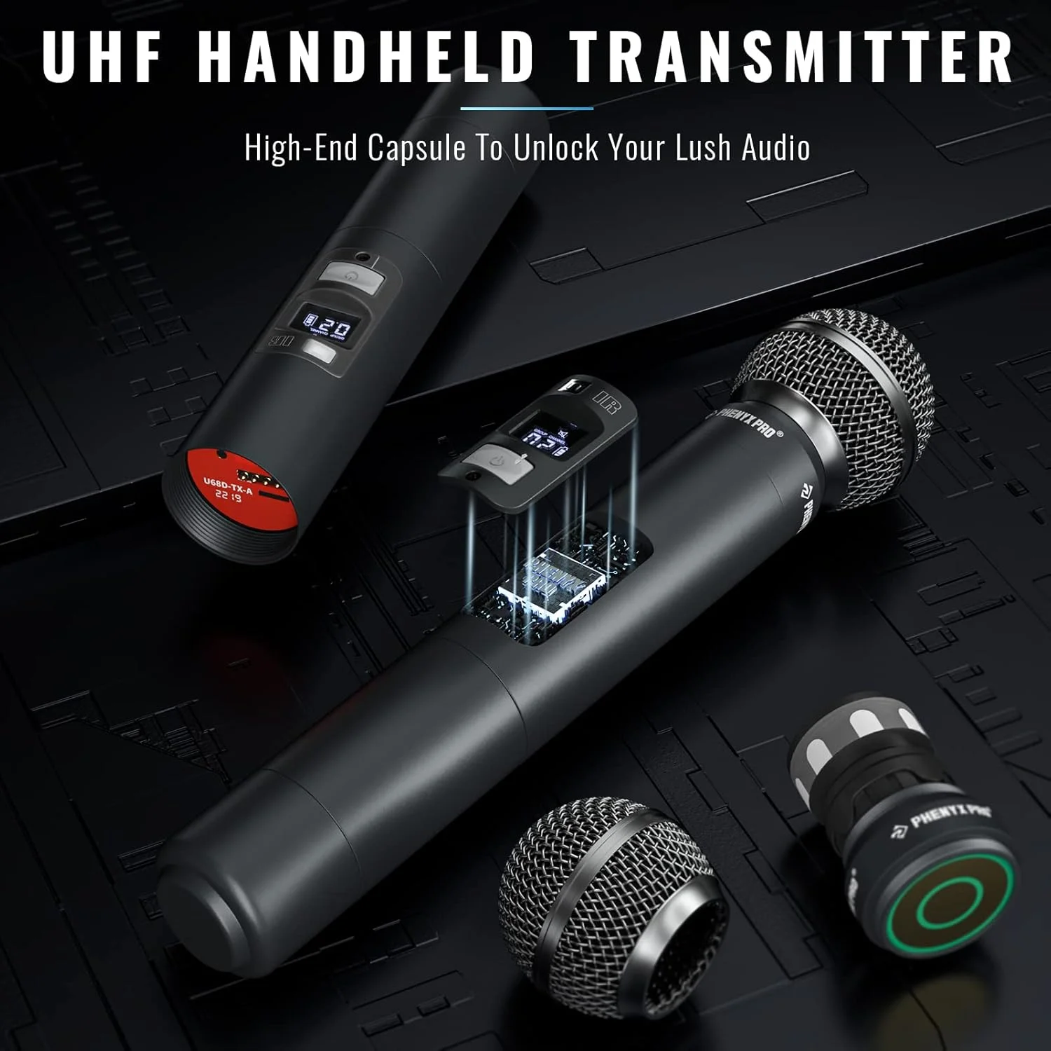 سیستم میکروفون بی سیم Phenyx Pro، میکروفون بی سیم چهار کاناله، با 4x40 فرکانس UHF، اسکن خودکار، برد بلند 328 فوتی، 4 میکروفون دستی دینامیک برای آواز، کلیسا، کارائوکه (PTU-7000-4H) سیستم میکروفون بی سیم Phenyx Pro، میکروفون بی سیم چهار کاناله، با 4x40 فرکانس UHF، اسکن خودکار، برد بلند 328 فوتی، 4 میکروفون دستی دینامیک برای آواز، کلیسا، کارائوکه (PTU-7000-4H)