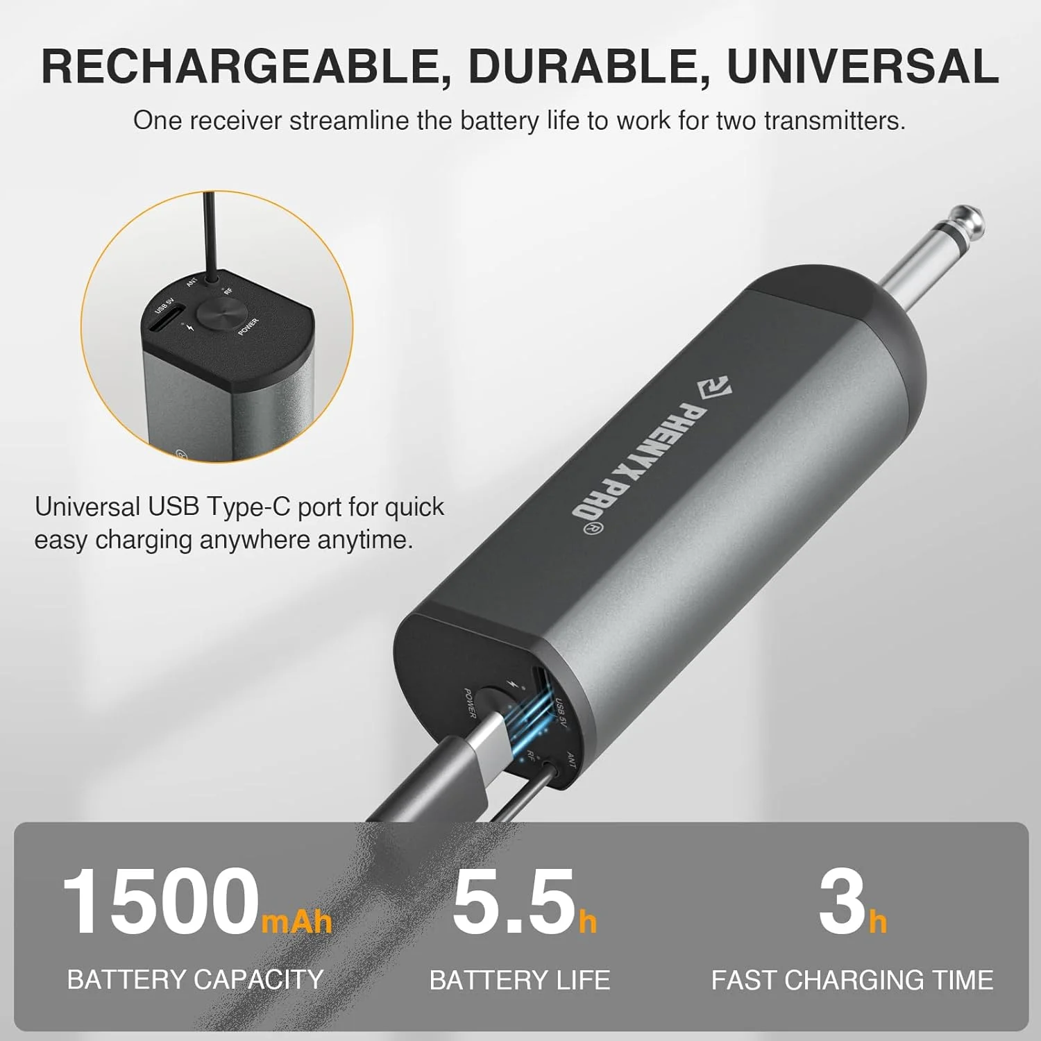 سیستم میکروفون بی سیم دیجیتال دوگانه Phenyx Pro، گیرنده مینی قابل حمل، 2x15 فرکانس UHF، 2 فرستنده بادیپک، میکروفون هدست/یقه ای برای آواز خواندن، کارائوکه (PDP-2-2B) سیستم میکروفون بی سیم دیجیتال دوگانه Phenyx Pro، گیرنده مینی قابل حمل، 2x15 فرکانس UHF، 2 فرستنده بادیپک، میکروفون هدست/یقه ای برای آواز خواندن، کارائوکه (PDP-2-2B)