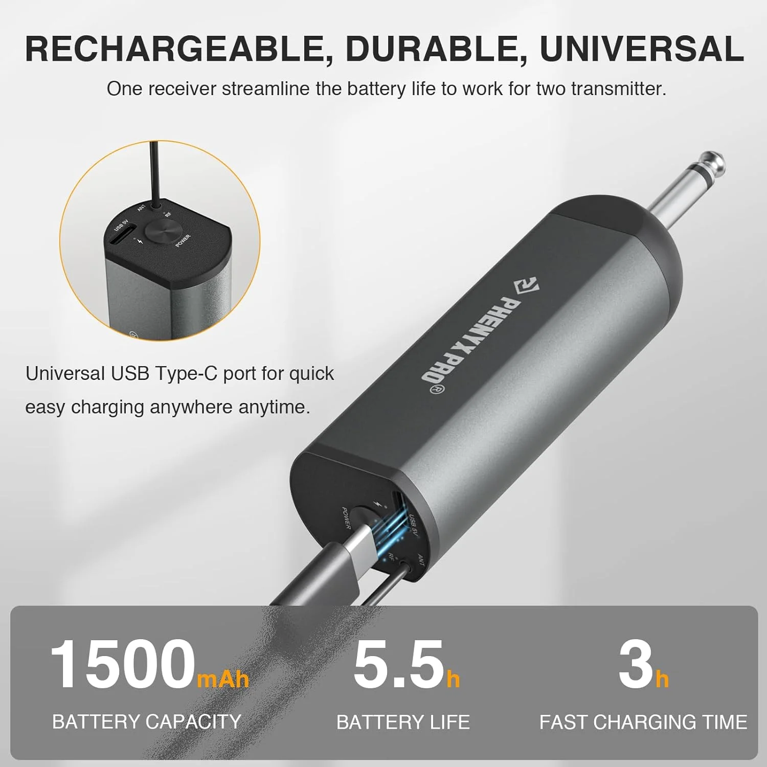 سیستم میکروفون بی سیم دیجیتال دوگانه Phenyx Pro، با 2 میکروفون دستی دینامیک، 15 گروه فرکانس UHF، مینی رسیور، میکروفون بی سیم فلزی برای کارائوکه، کلیسا، دی جی، آواز خواندن (PDP-2-2H) سیستم میکروفون بی سیم دیجیتال دوگانه Phenyx Pro، با 2 میکروفون دستی دینامیک، 15 گروه فرکانس UHF، مینی رسیور، میکروفون بی سیم فلزی برای کارائوکه، کلیسا، دی جی، آواز خواندن (PDP-2-2H)