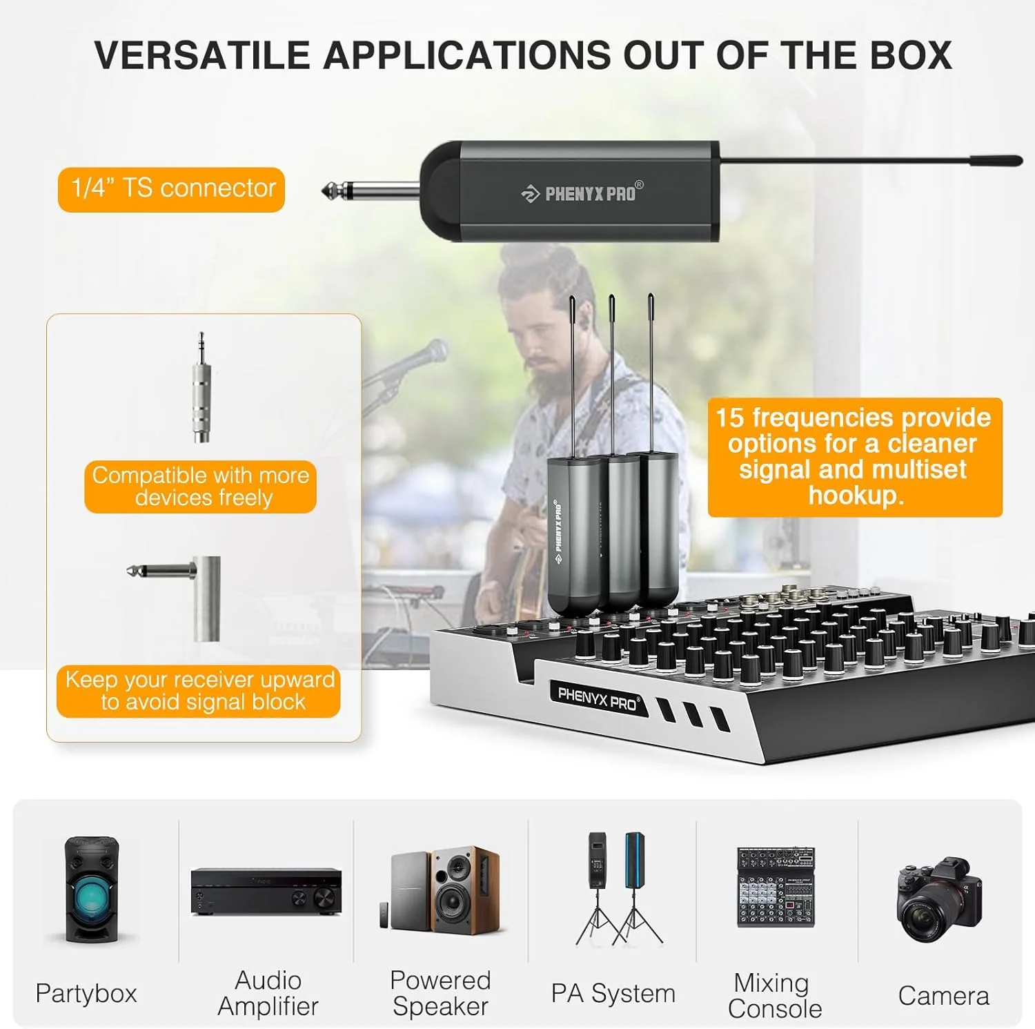 سیستم میکروفون بی سیم دیجیتال دوگانه Phenyx Pro، گیرنده مینی قابل حمل، 2x15 فرکانس UHF، 2 فرستنده بادیپک، میکروفون هدست/یقه ای برای آواز خواندن، کارائوکه (PDP-2-2B) سیستم میکروفون بی سیم دیجیتال دوگانه Phenyx Pro، گیرنده مینی قابل حمل، 2x15 فرکانس UHF، 2 فرستنده بادیپک، میکروفون هدست/یقه ای برای آواز خواندن، کارائوکه (PDP-2-2B)