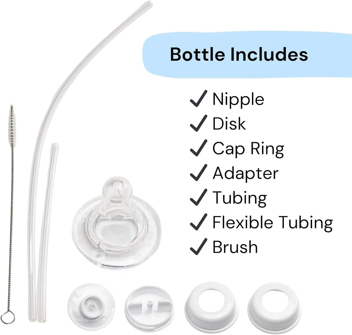 شیشه شیر بدون دخالت دست - سیستم شیردهی ضد نفخ، شیشه شیر 266 میلی لیتری با جریان سریع / سرشیشه مناسب نوزادان 3 ماهه به بالا با سیستم تغذیه نی دار برای کودکان نوپا (2 عدد - آبی) شیشه شیر بدون دخالت دست - سیستم شیردهی ضد نفخ، شیشه شیر 266 میلی لیتری با جریان سریع / سرشیشه مناسب نوزادان 3 ماهه به بالا با سیستم تغذیه نی دار برای کودکان نوپا (2 عدد - آبی)