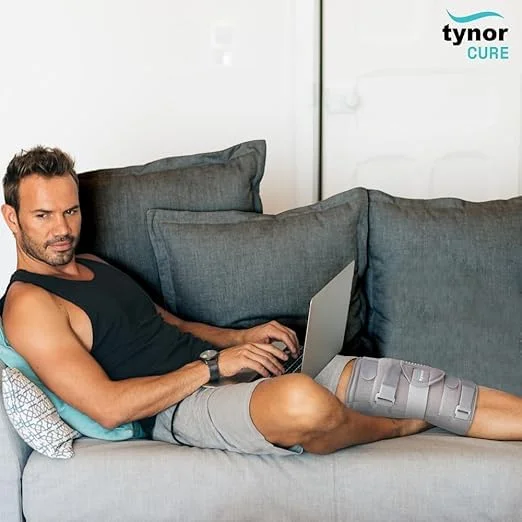 زانوبند ثابت کننده Tynor، 19 اینچ، تمام پا، خاکستری، متوسط، 1 عدد