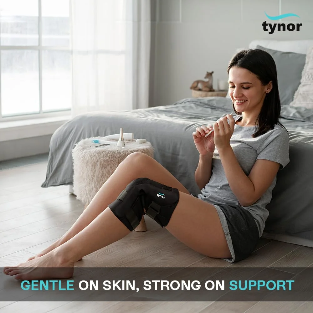 زانوبند لولایی نئوپرن طب و صنعت (Tynor)، مشکی، سایز بزرگ، 1 عدد زانوبند لولایی نئوپرن طب و صنعت (Tynor)، مشکی، سایز بزرگ، 1 عدد