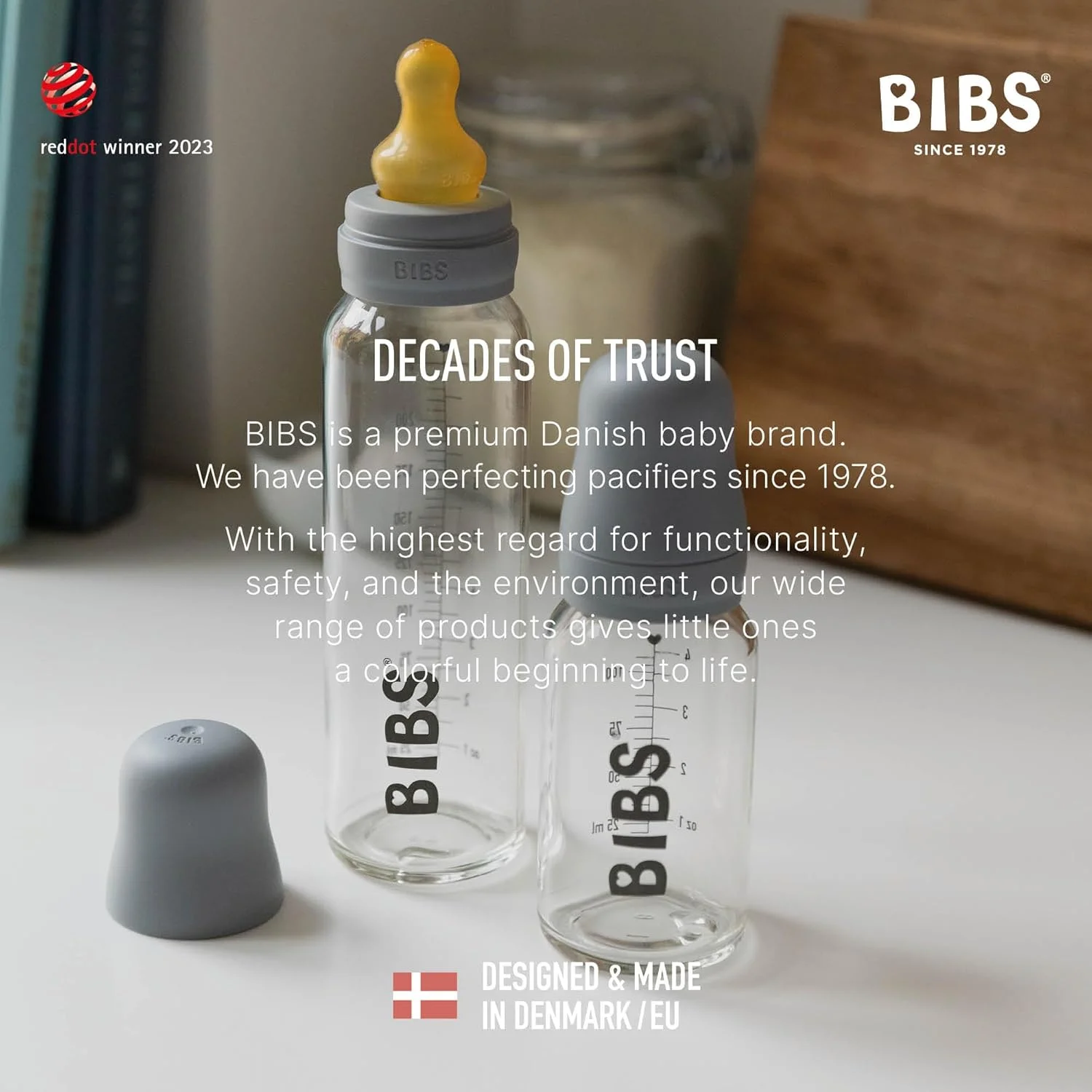 شیشه شیر کودک BIBS، 225 میلی لیتر، آبی آسمانی شیشه شیر کودک BIBS، 225 میلی لیتر، آبی آسمانی